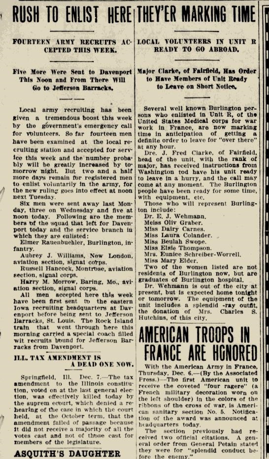 Burlington (IA) Gazette, 7 Dec 1917, p. 22